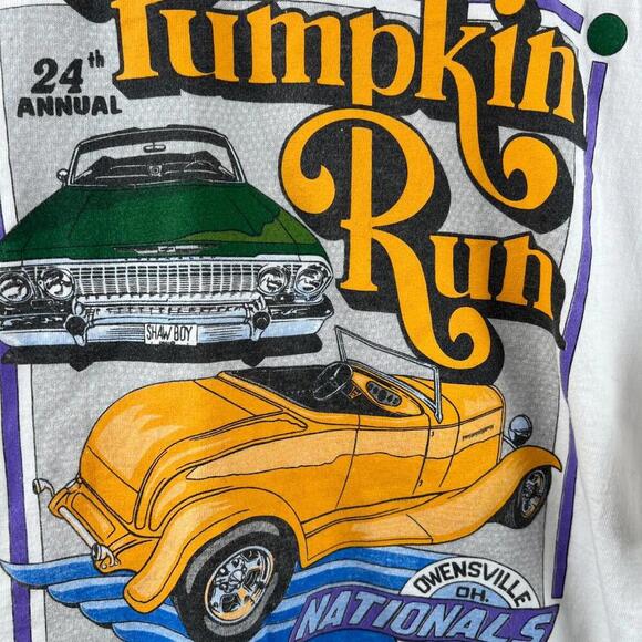 Vintage 1999 Pumpkin Run Nationals T-Shirt XXXL Owensville OH Car Show Rod 90s - Picture 7 of 7